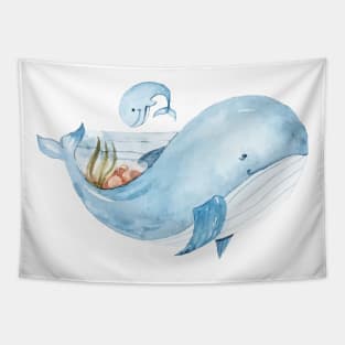 Cute whale Tapestry