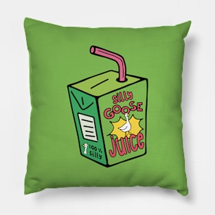 Silly Goose Juice Retro Green Pillow