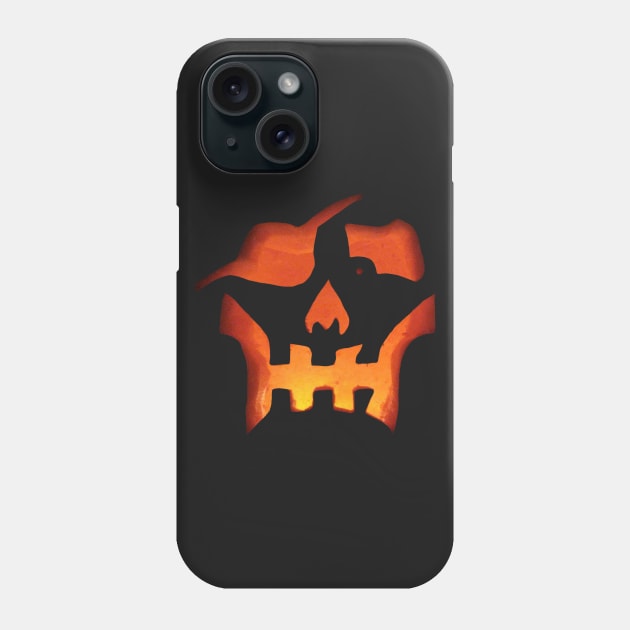 Pirate Pumpkin Carving Phone Case by ARTWORKandBEYOND