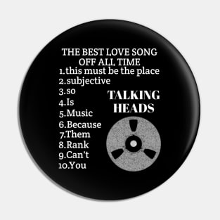 The best love song of all time//talking heads Pin