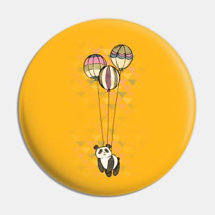 Panda with balloons Pin