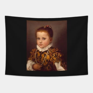 Portrait of a Young Girl by Giovanni Battista Moroni Tapestry