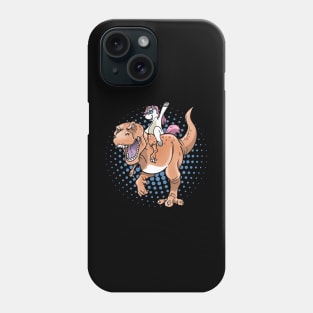 Unicorn Rides T-Rex Dinosaur Phone Case