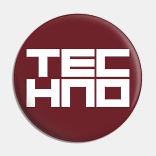 techno logo Pin