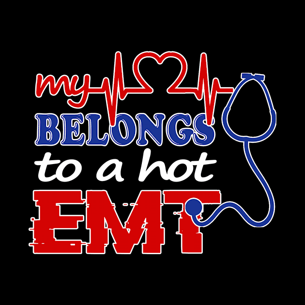 My Heart Belongs To Hot EMT Sweater I Love My EMT Paramedic by blimbercornbread