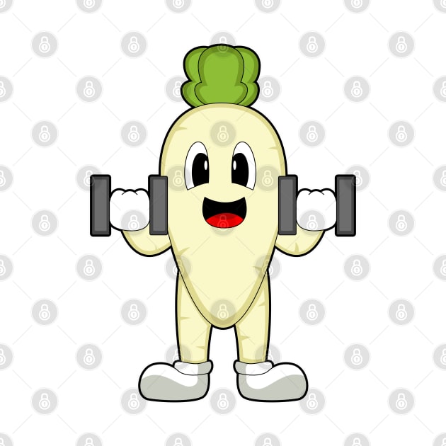 Radish Bodybuilding Dumbbell by Markus Schnabel