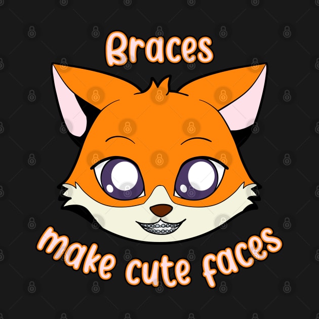 Fox - Braces make cute faces by Modern Medieval Design