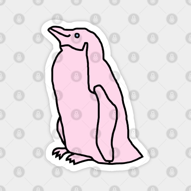 Pink Penguin Magnet by ellenhenryart