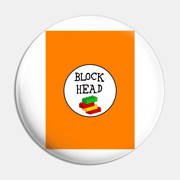 BLOCK HEAD Pin by ChilleeW