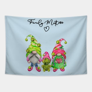 Family Matters Cactus Gnome Family Watercolor Art Tapestry