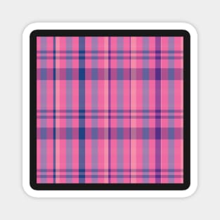 Vaporwave Aesthetic Catriona 2 Hand Drawn Textured Plaid Pattern Magnet