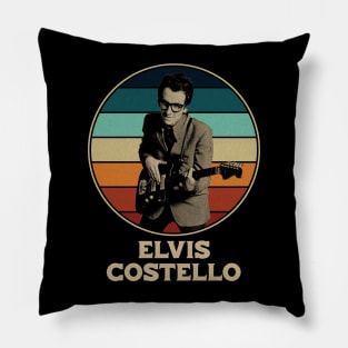 retro elvis costello Pillow