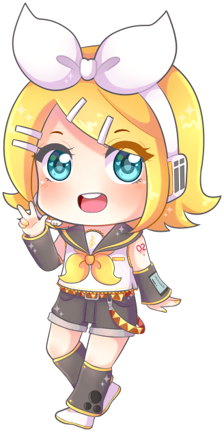 VOCALOID Kagamine Rin chibi Kids T-Shirt by Nadi-chan16