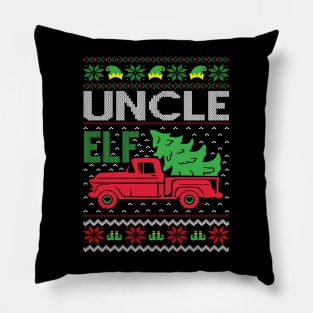 Uncle elf ugly christmas sweater Pillow