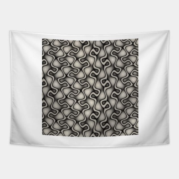 Wiggle Room (black and white pattern) Tapestry by lyle58