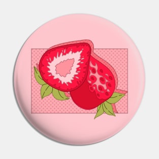 Cute pink strawberry Pin