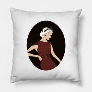 Vintage art deco woman Pillow