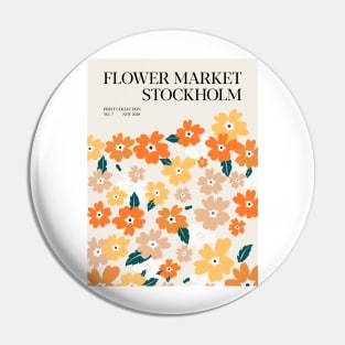 Flower Market Stockholm Pin