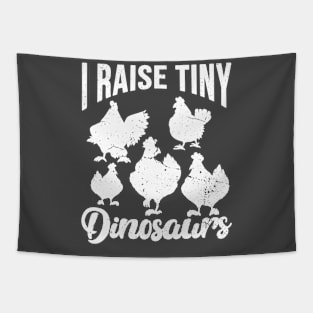 I Raise Tiny Dinosaurs Vintage Retro Chicken Tapestry