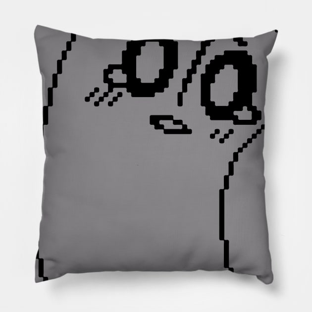 Napstablook II (High Definition Monochrome) Pillow by HortusMornsEst