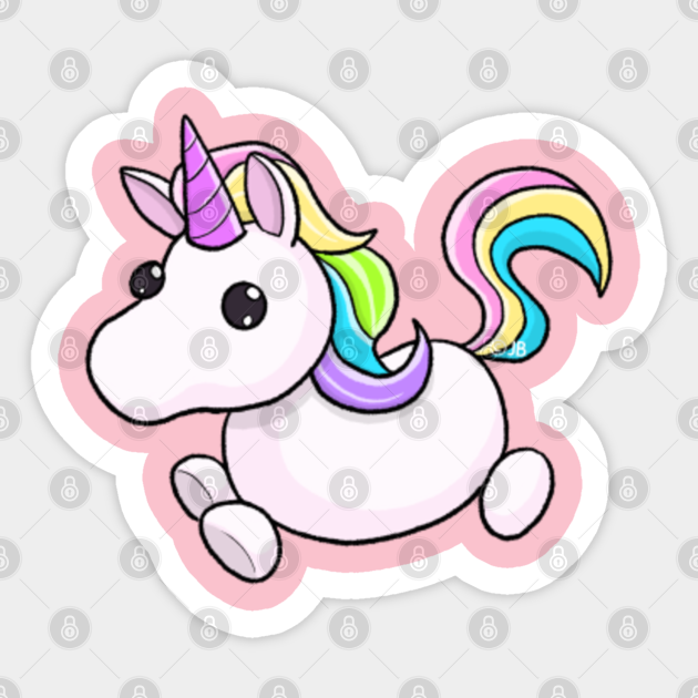 Cute Rainbow Unicorn Roblox Sticker Teepublic Uk - roblox rainbow decal id