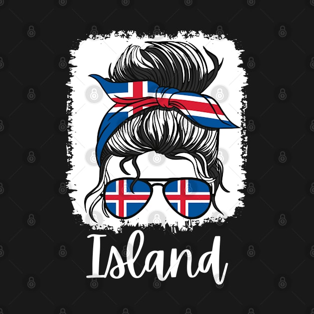 Island Iceland Flag Girls Icelandic Girl Kids by qwertydesigns