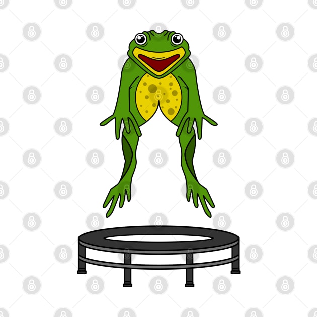 Frog with Trampoline by Markus Schnabel