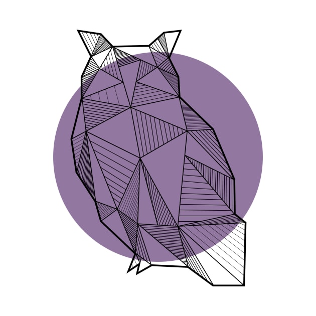 Owl - Geometric Animals by alcateiaart