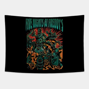 Five At Night Freddys Movie Tapestry