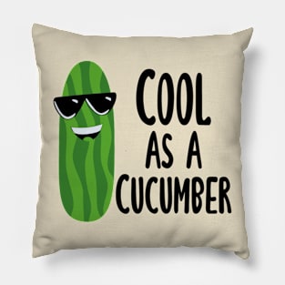 Cool as a Cucumber,Funny Food Pun,Kitchen Decor Pillow