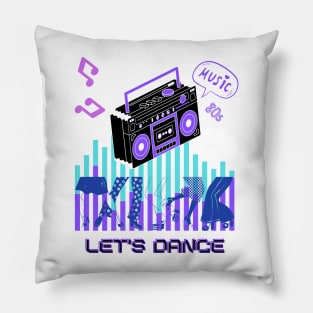 Let's Dance 80s music Pillow