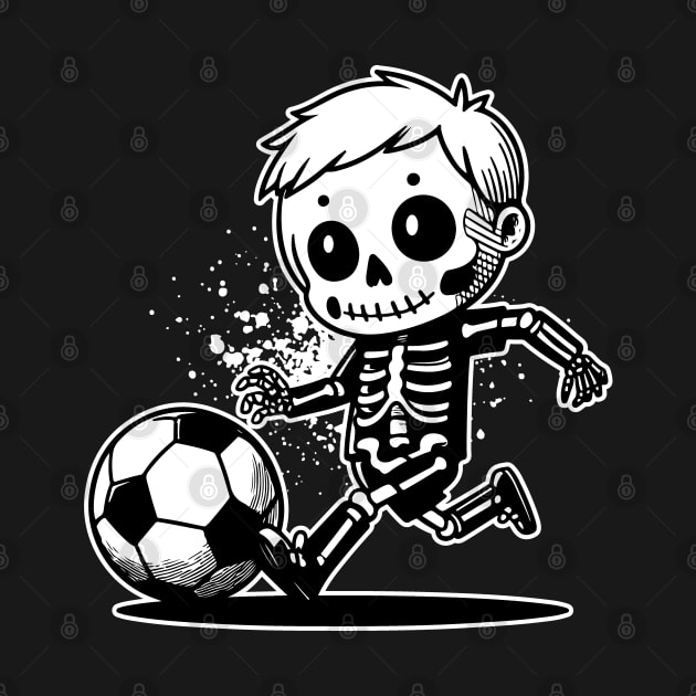 Kids Skeleton Soccer Graphic Halloween Sport Costume by Graphic Duster