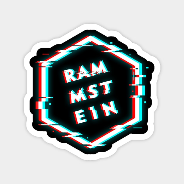 RAMMSTEIN POLYGON GLITCH Magnet by BELLASOUND