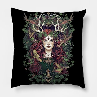 Wiccan pagan goddess Pillow