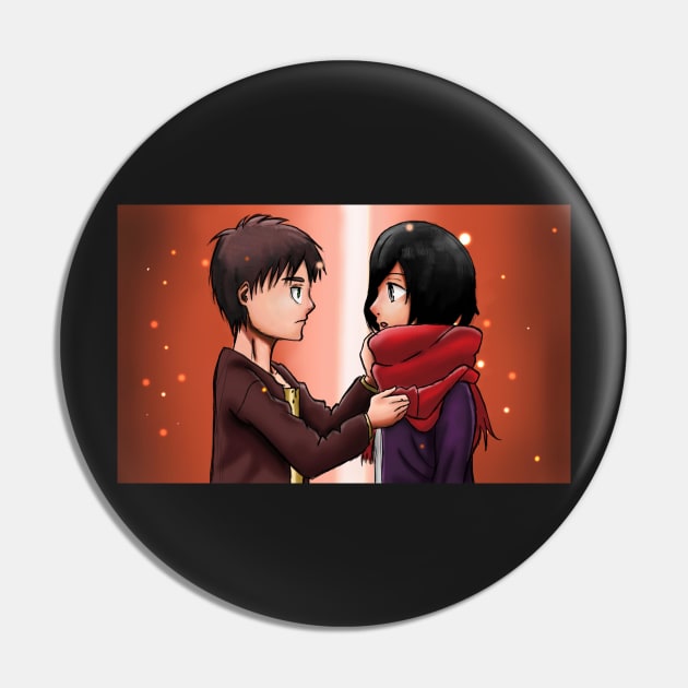 Young Eren & Mikasa Pin by zachlart