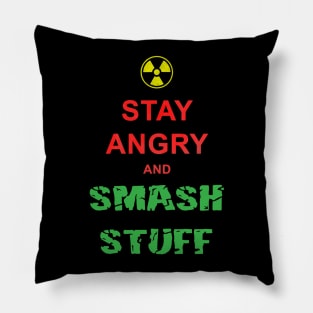 Stay Angry Superhero Keep Calm Funny Meme Pillow