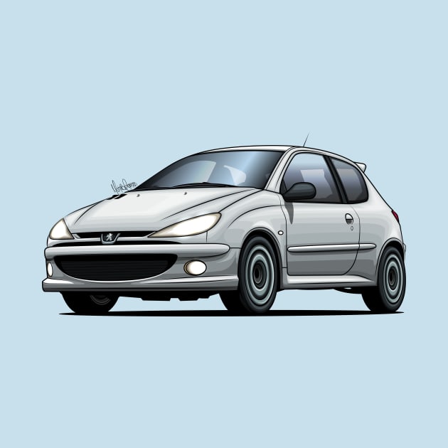 Peugeot 206 RC - White by Mario Ramos Rally Art