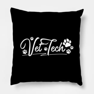 Vet Tech Paw Veterinary Technician Pillow