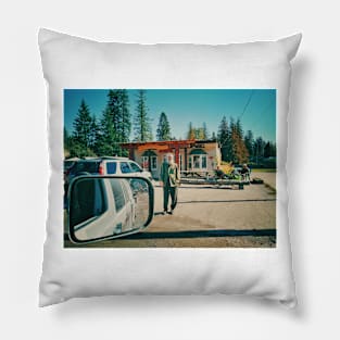 Road trip journey explore West Kootenay, British Columbia, Canada Pillow