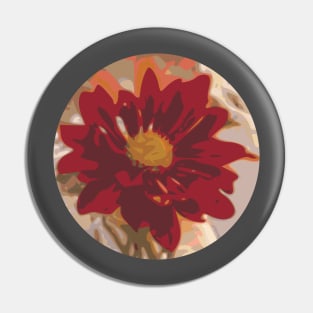 Illustrated flower painting Pin