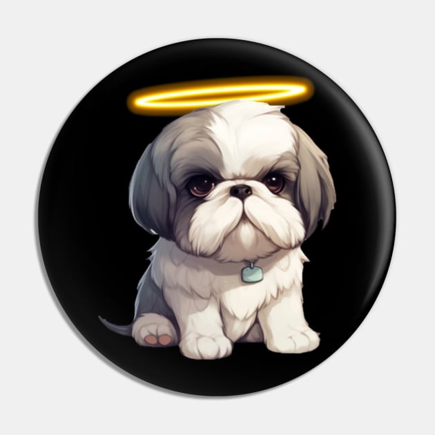 Holy Shih Tzu Pin by GreenGuyTeesStore