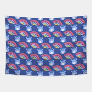 Deer With Rainbow Pattern Tapestry