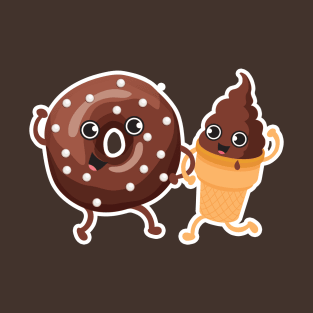 Chocolate Donut + Ice cream T-Shirt