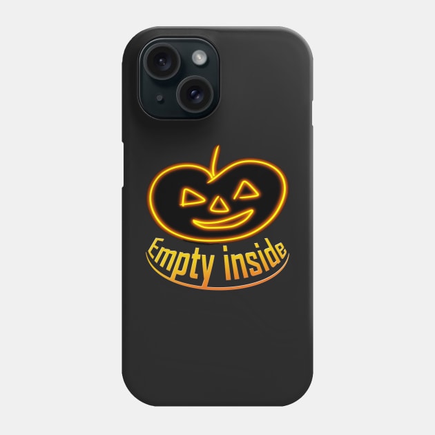 Halloween Pumpkin Empty Inside Phone Case by Klssaginaw