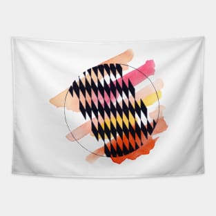 Checkered Watercolor Tapestry