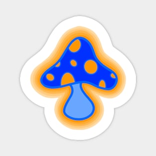 Blue Trippy Mushroom Magnet