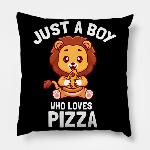 Just A Boy Who Loves Pizza Cute Italian Food Lover Pillow by BarrelLive