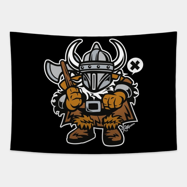 Viking The Original Hacker Hackerman Character Tapestry by RuftupDesigns