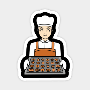 Funny baking boy Magnet