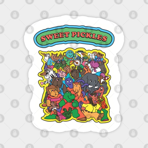 Sweet Pickles - Retro Reading Books Magnet by Chewbaccadoll